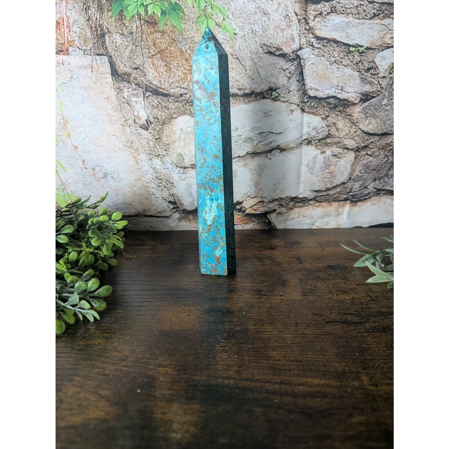 Shattuckite Crystal Tower Phoenix Turquoise Metaphysical Witchy Blue Mineral