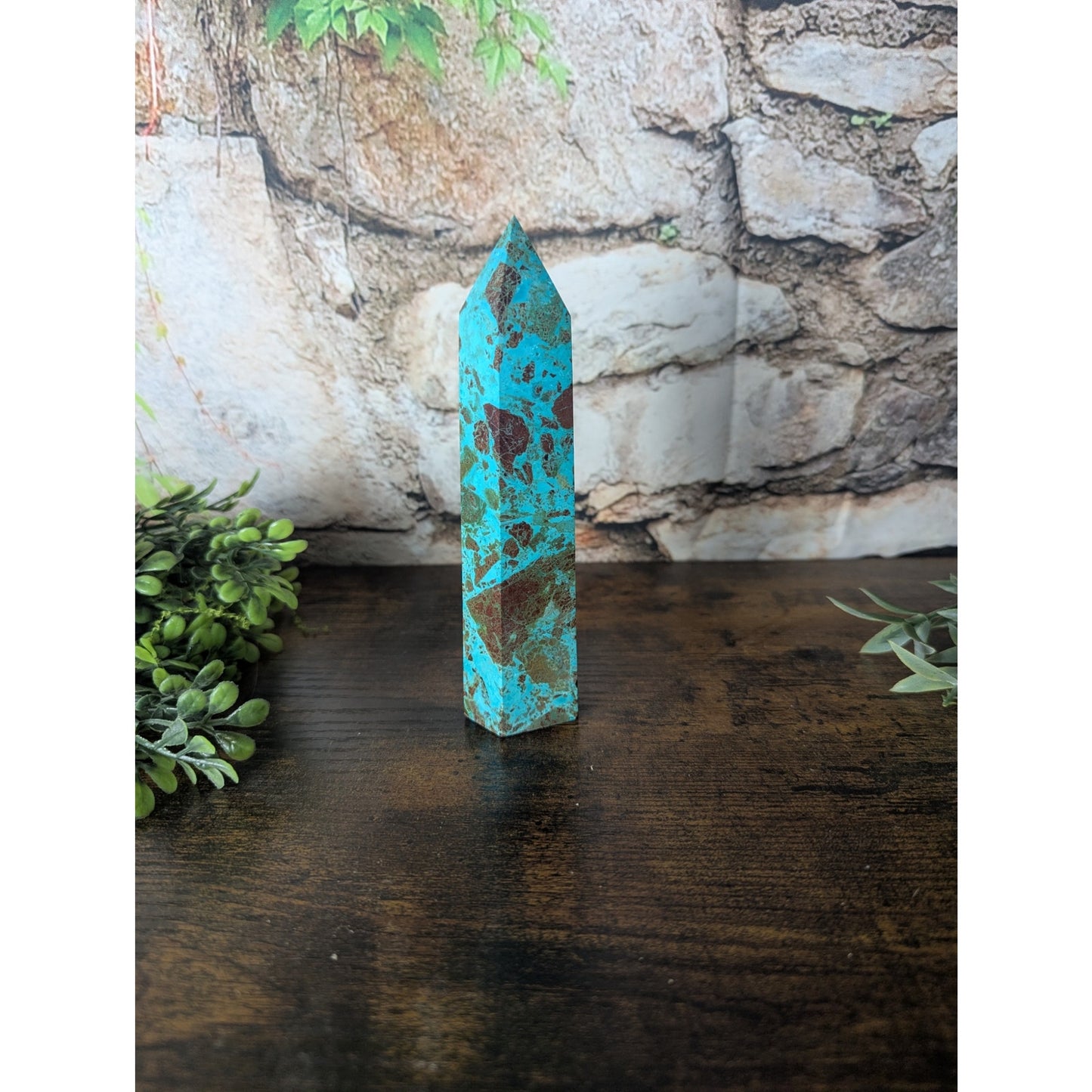 Shattuckite Crystal Tower Phoenix Turquoise Metaphysical Witchy Blue Mineral