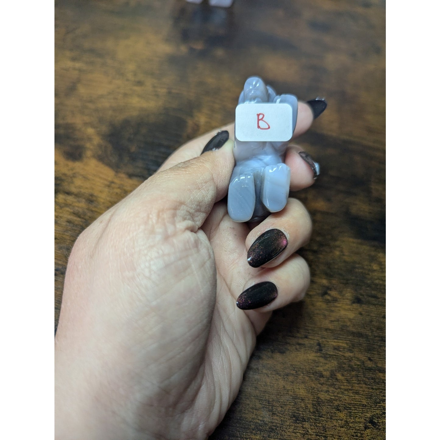 Druzy Agate Bear Carving Crystal Carving Witchy Familiar Bjorn Berserker.