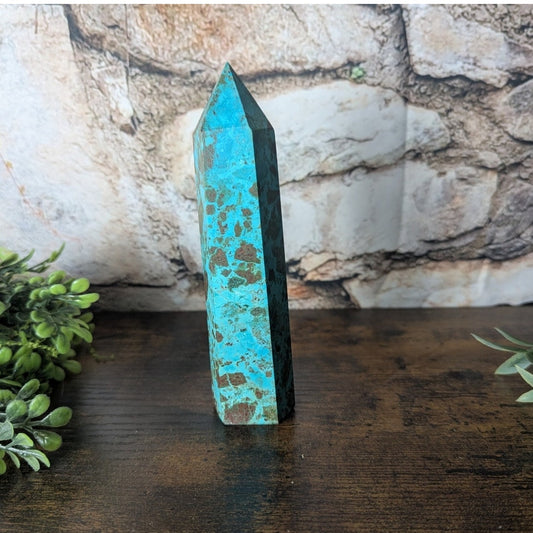 Shattuckite Crystal Tower Phoenix Turquoise Metaphysical Witchy Blue Mineral