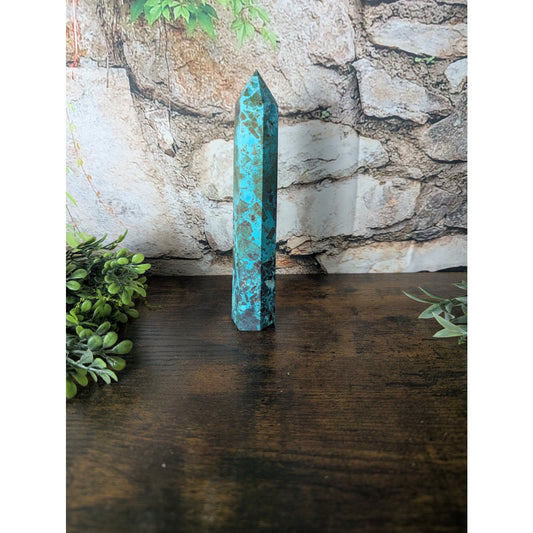 Shattuckite Crystal Tower Phoenix Turquoise Metaphysical Witchy Blue Mineral