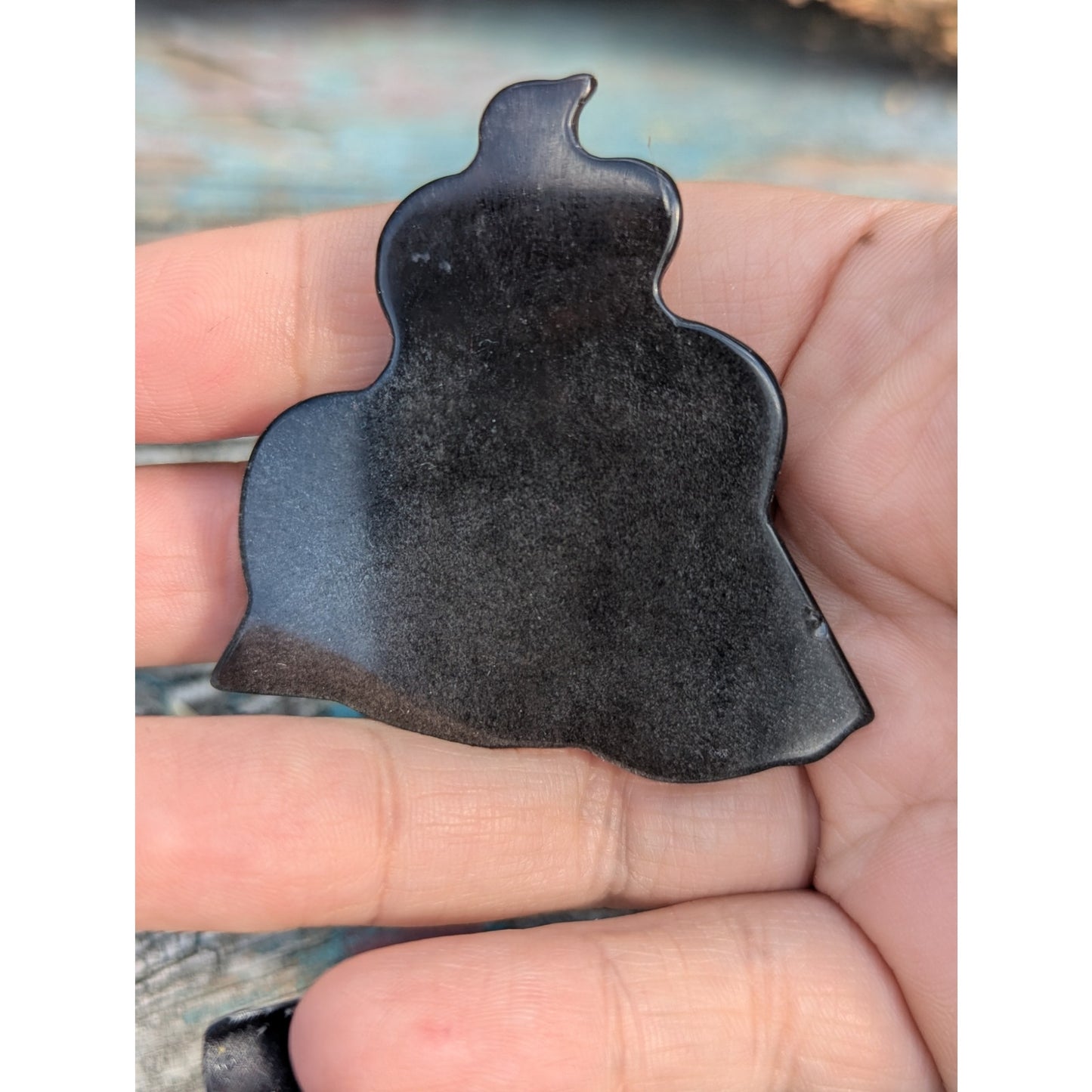 Silver Sheen Obsidian Carving Snake Eye Of Horace Pyramid Egyptian Protection