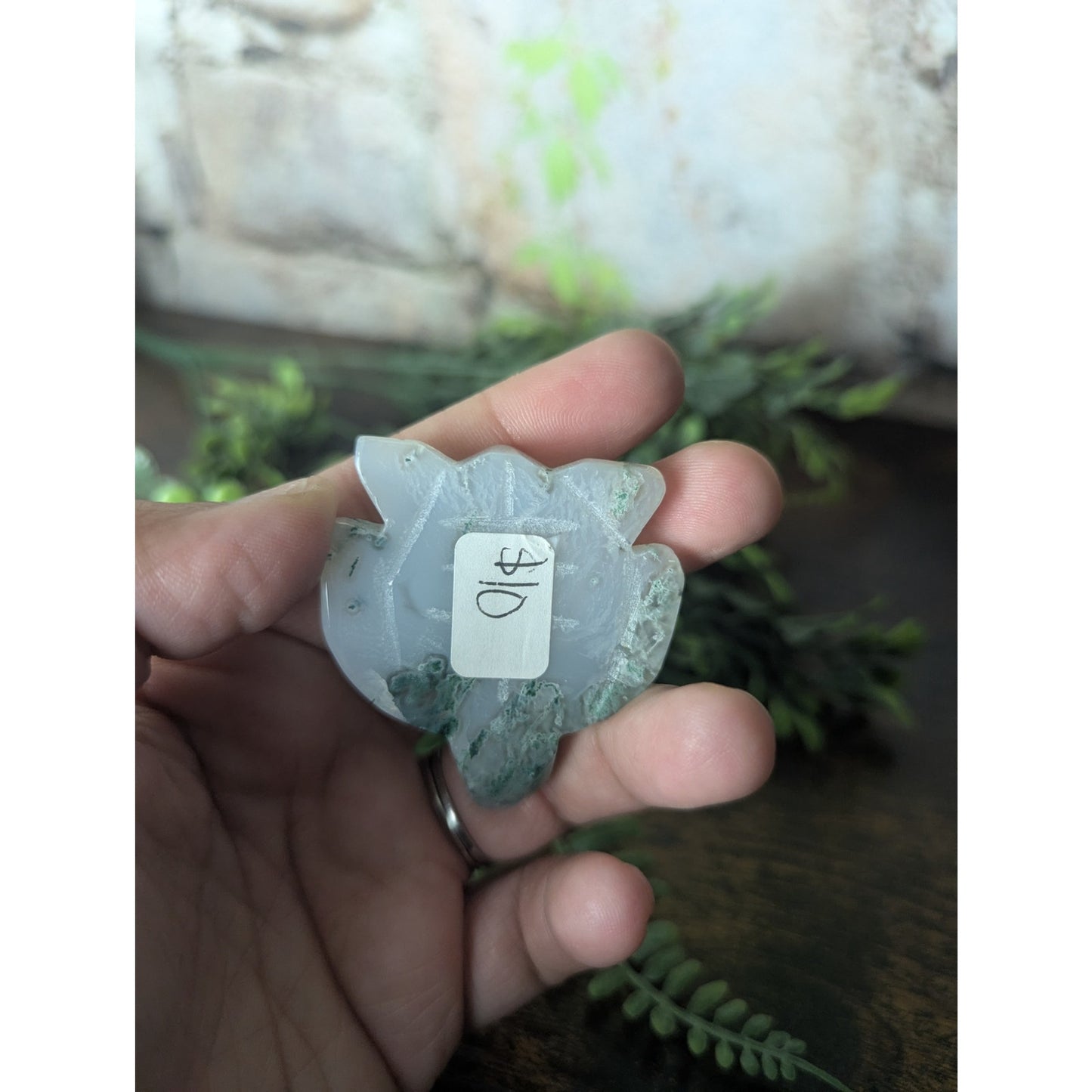 Moss Agate Sea Turtle Crystal Witchy Familiar Summer Beach Metaphysical