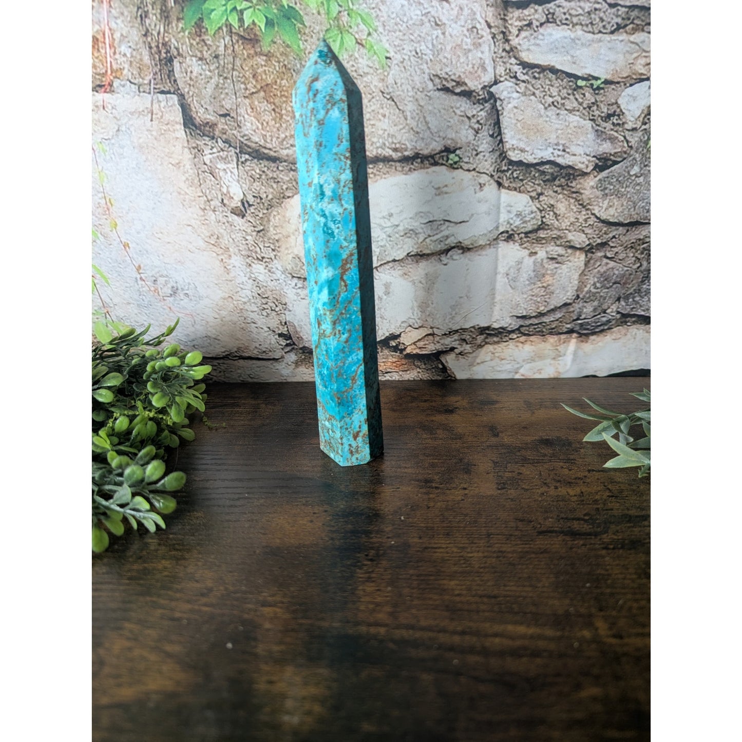 Shattuckite Crystal Tower Phoenix Turquoise Metaphysical Witchy Blue Mineral