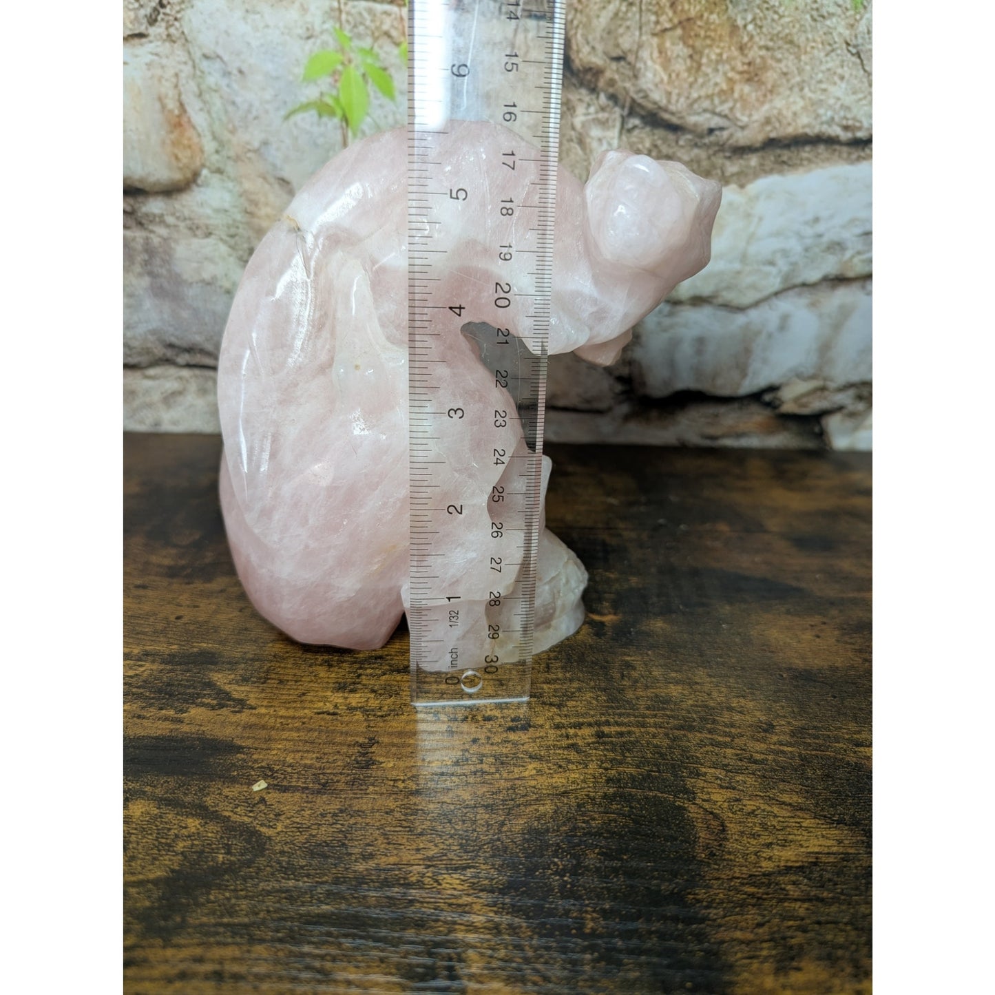 Statement Piece Dinosaur on Skull Rose Quartz crystal carving decoration witchy