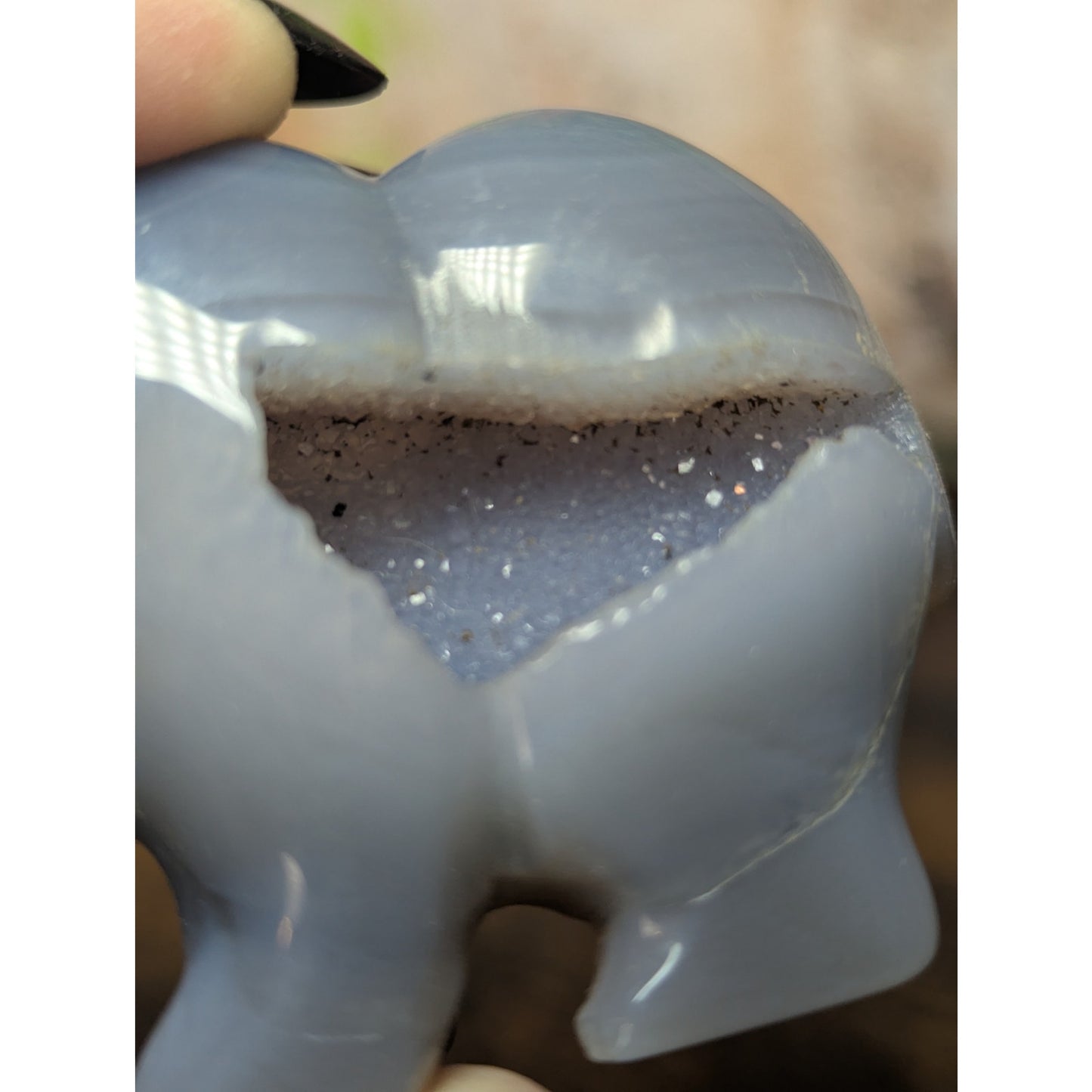 Druzy Agate Bear Carving Crystal Carving Witchy Familiar Bjorn Berserker
