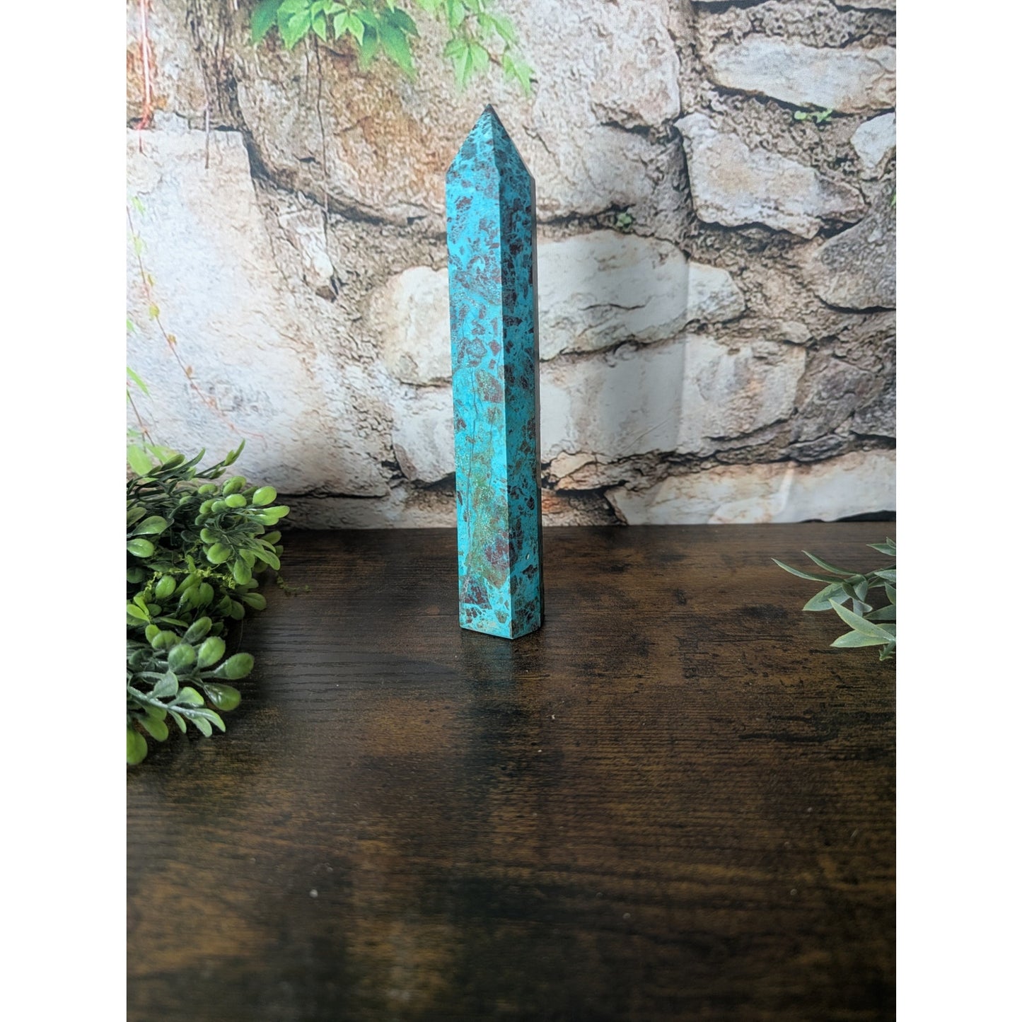 Shattuckite Crystal Tower Phoenix Turquoise Metaphysical Witchy Blue Mineral