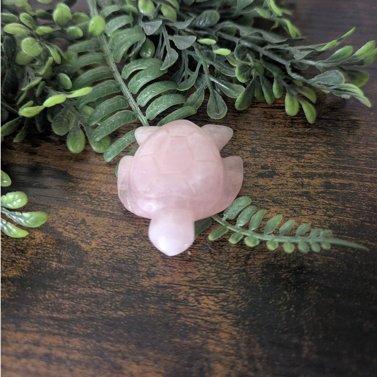 Pink Rose Quartz Sea Turtle Crystal Carving Witchy Familiar Beach Summer