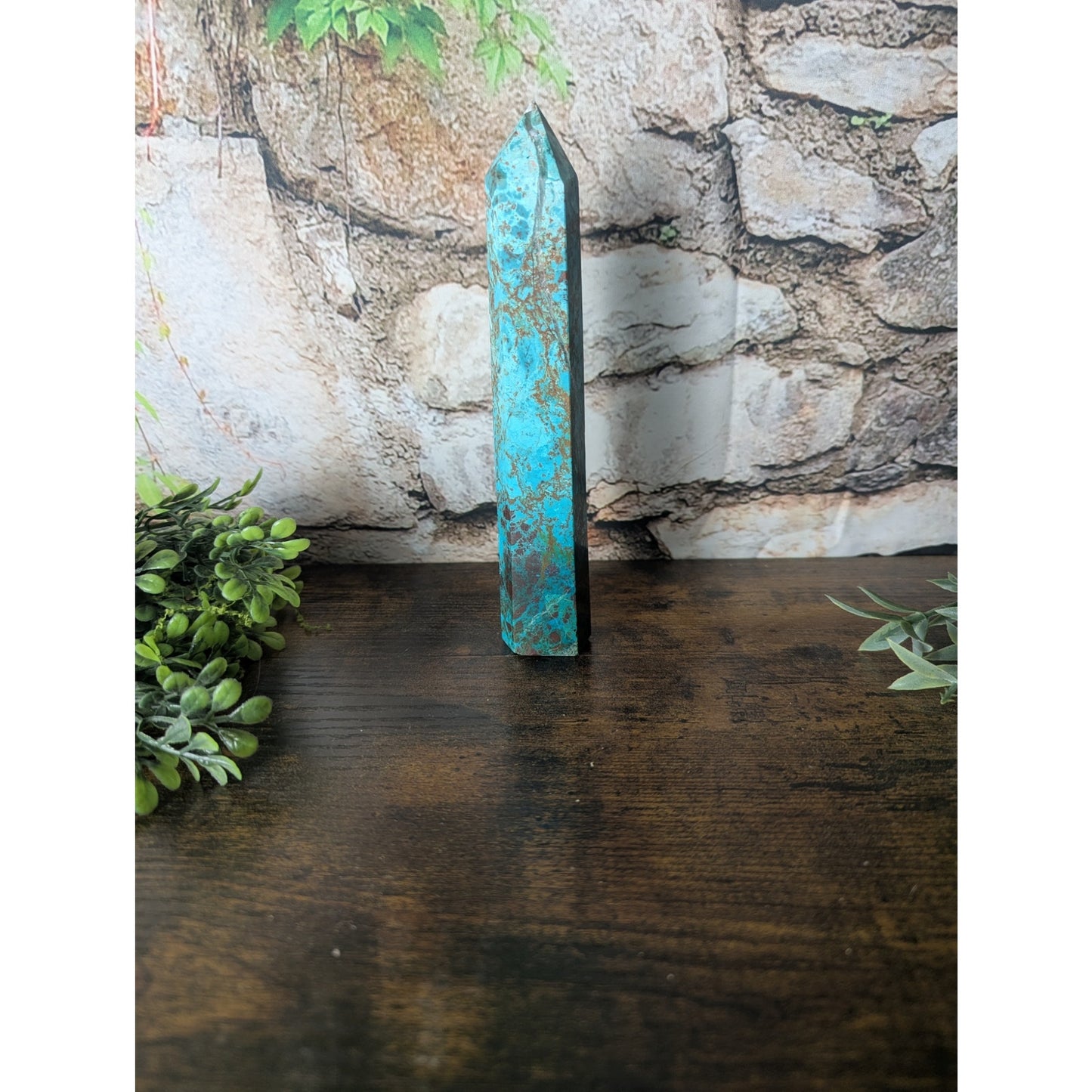Shattuckite Crystal Tower Phoenix Turquoise Metaphysical Witchy Blue Mineral