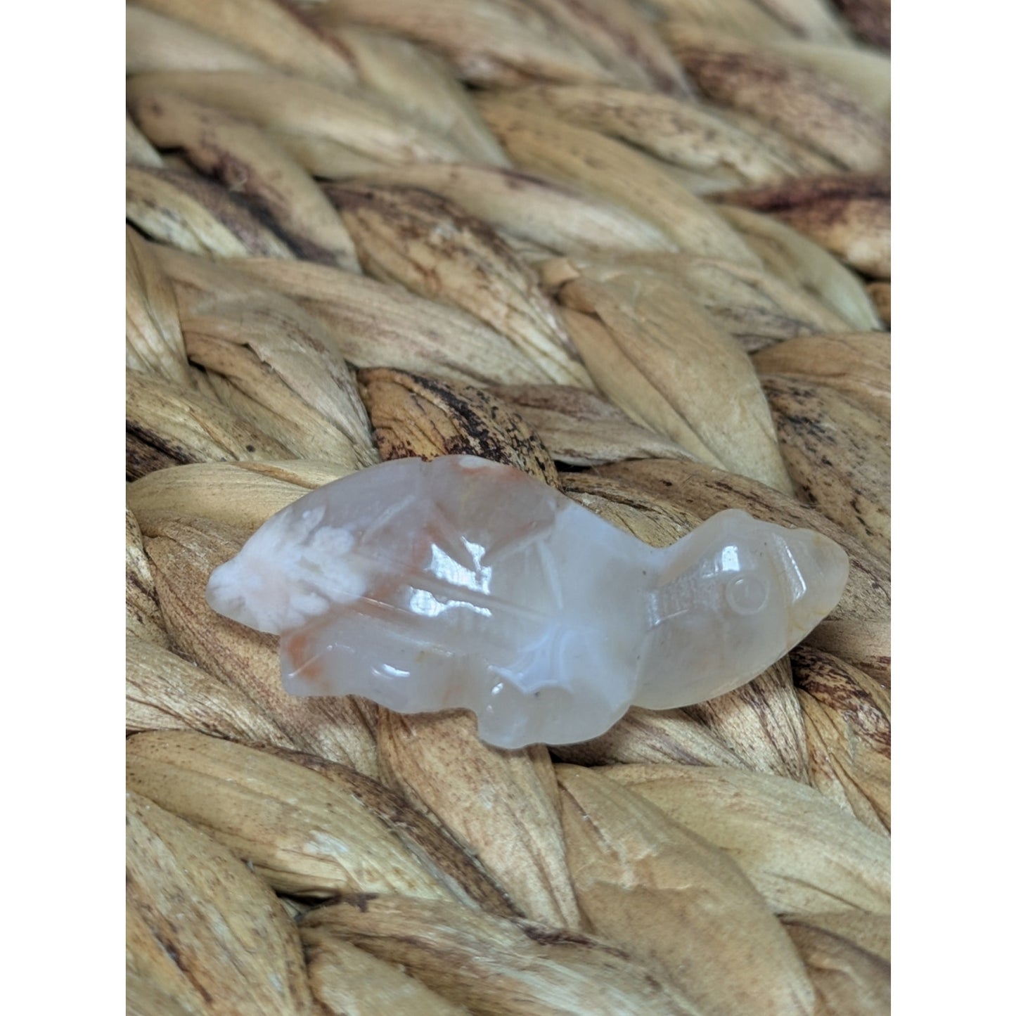 Flower Agate Sea Turtle Crystal Witch Mini Witchy Familiar Quartz Chalcedony