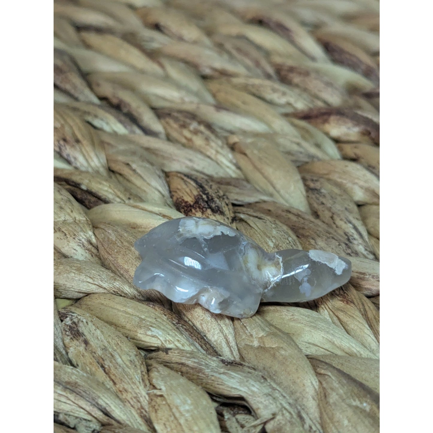 Flower Agate Sea Turtle Crystal Witch Mini Witchy Familiar Quartz Chalcedony