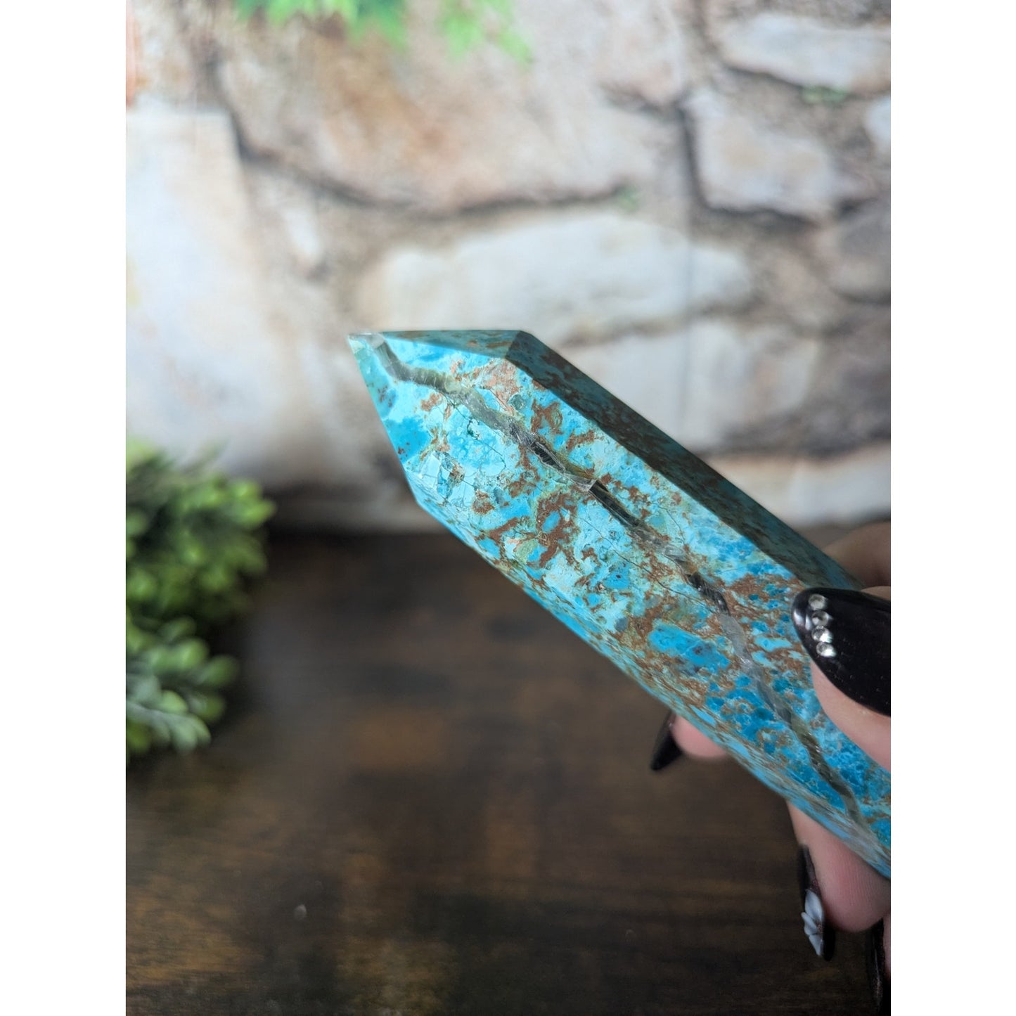 Shattuckite Crystal Tower Phoenix Turquoise Metaphysical Witchy Blue Mineral