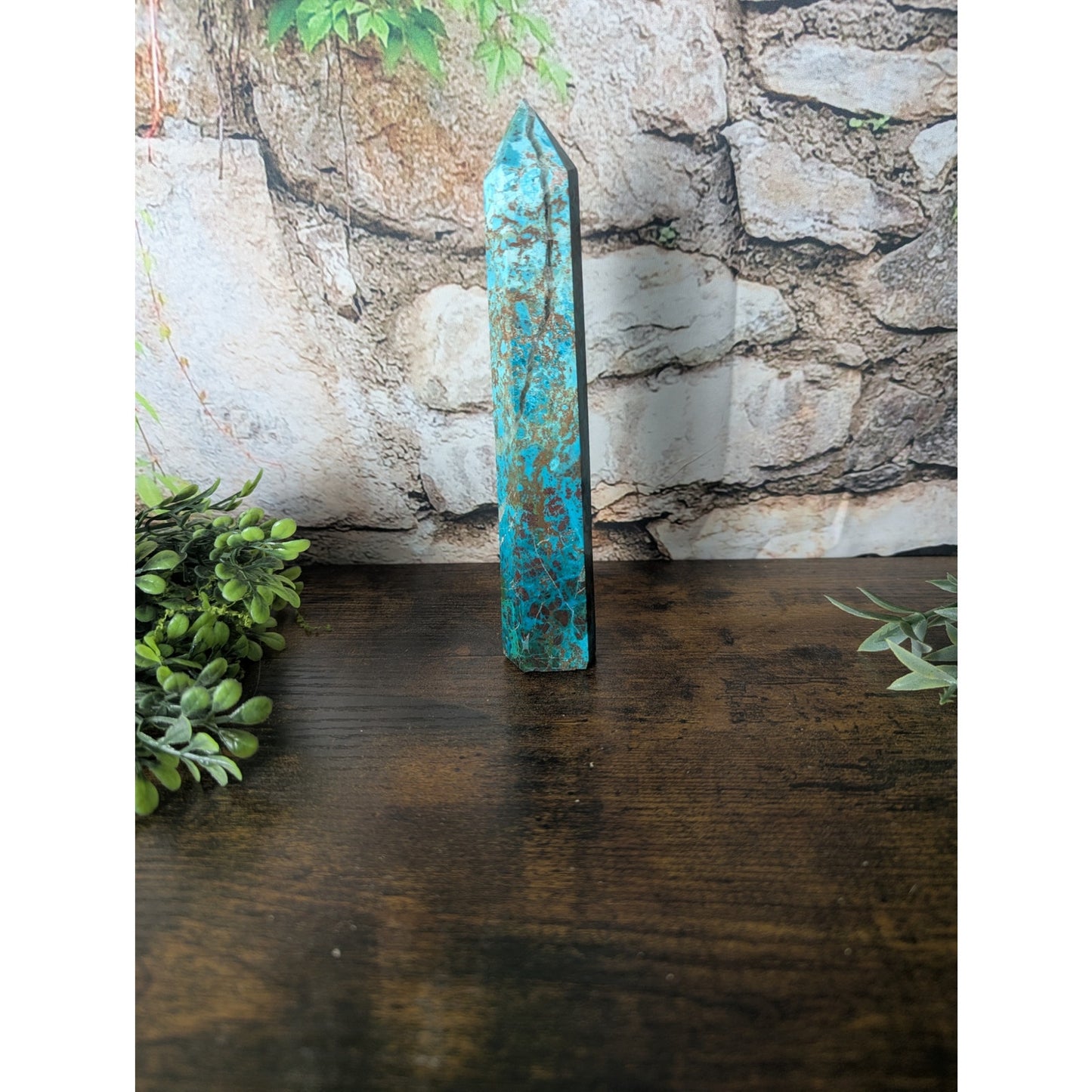 Shattuckite Crystal Tower Phoenix Turquoise Metaphysical Witchy Blue Mineral