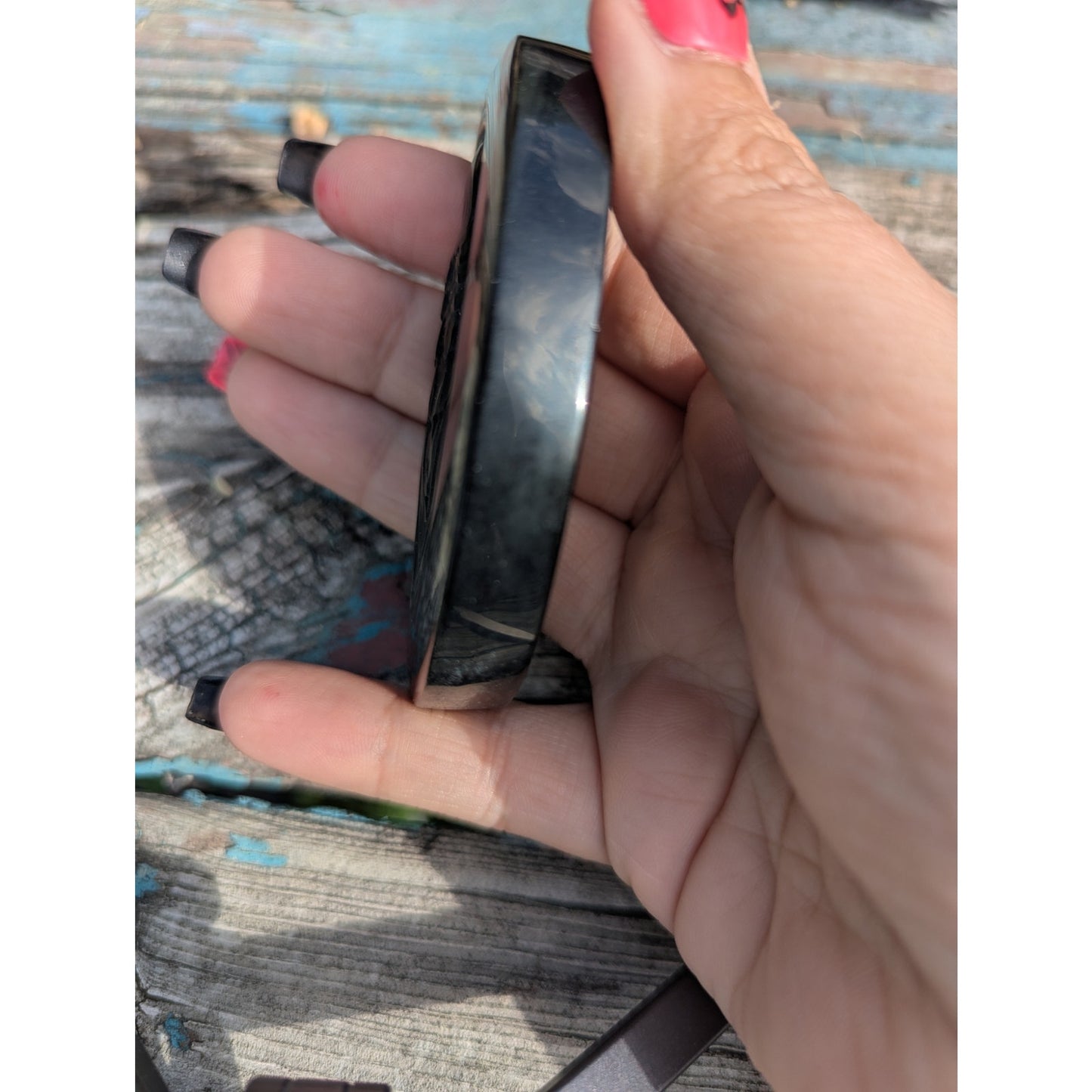 Rainbow Obsidian Raven On Moon Protection Crystal Viking Norse Odin Witch Goth