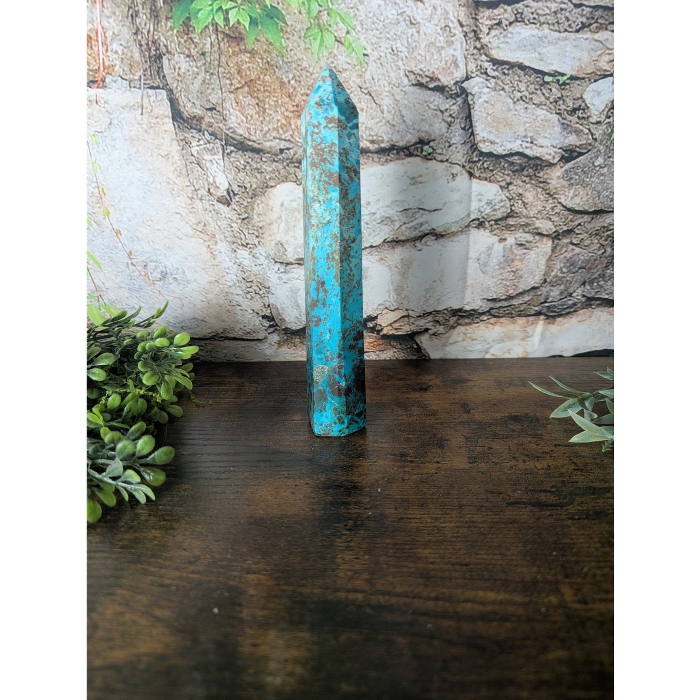 Shattuckite Crystal Tower Phoenix Turquoise Metaphysical Witchy Blue Mineral