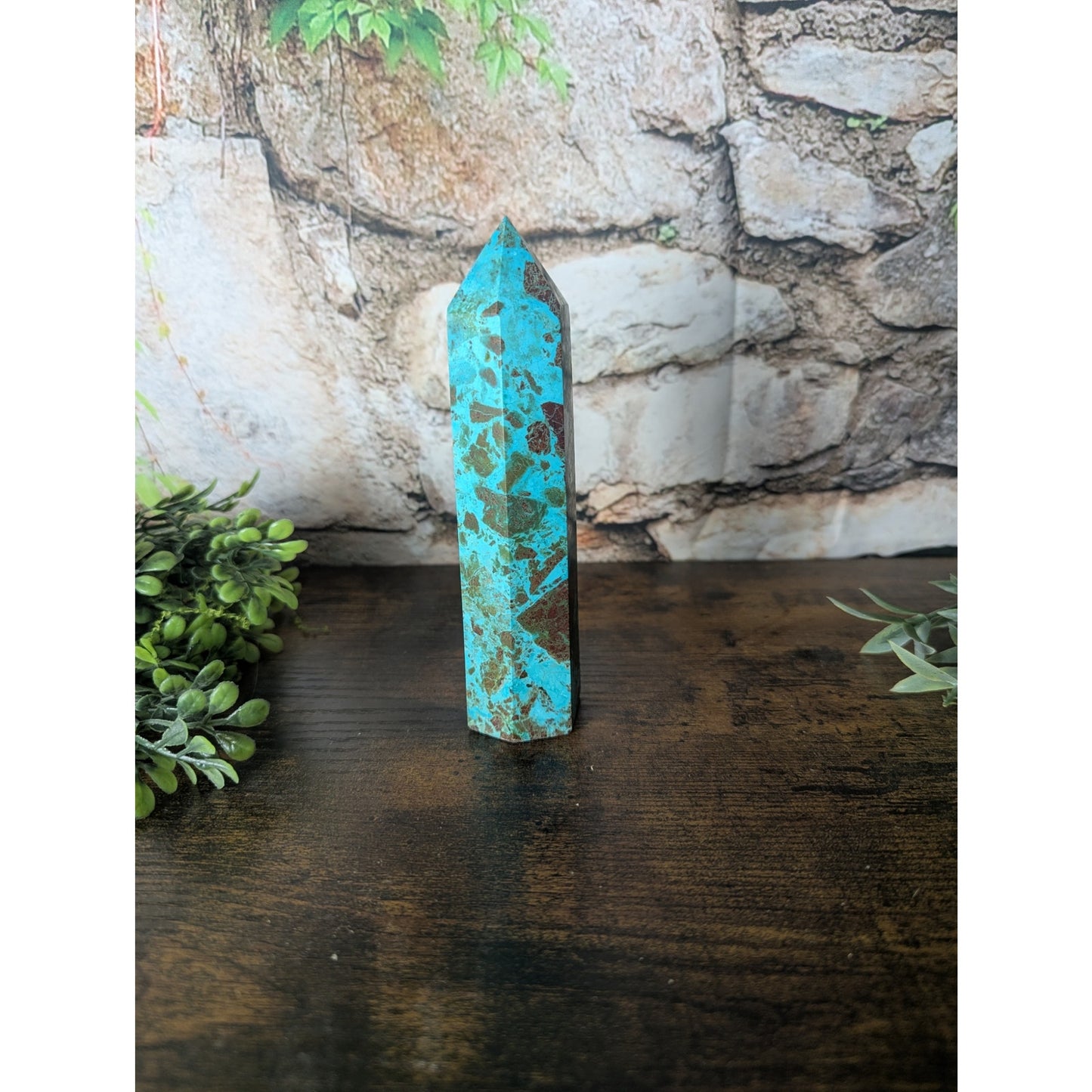 Shattuckite Crystal Tower Phoenix Turquoise Metaphysical Witchy Blue Mineral