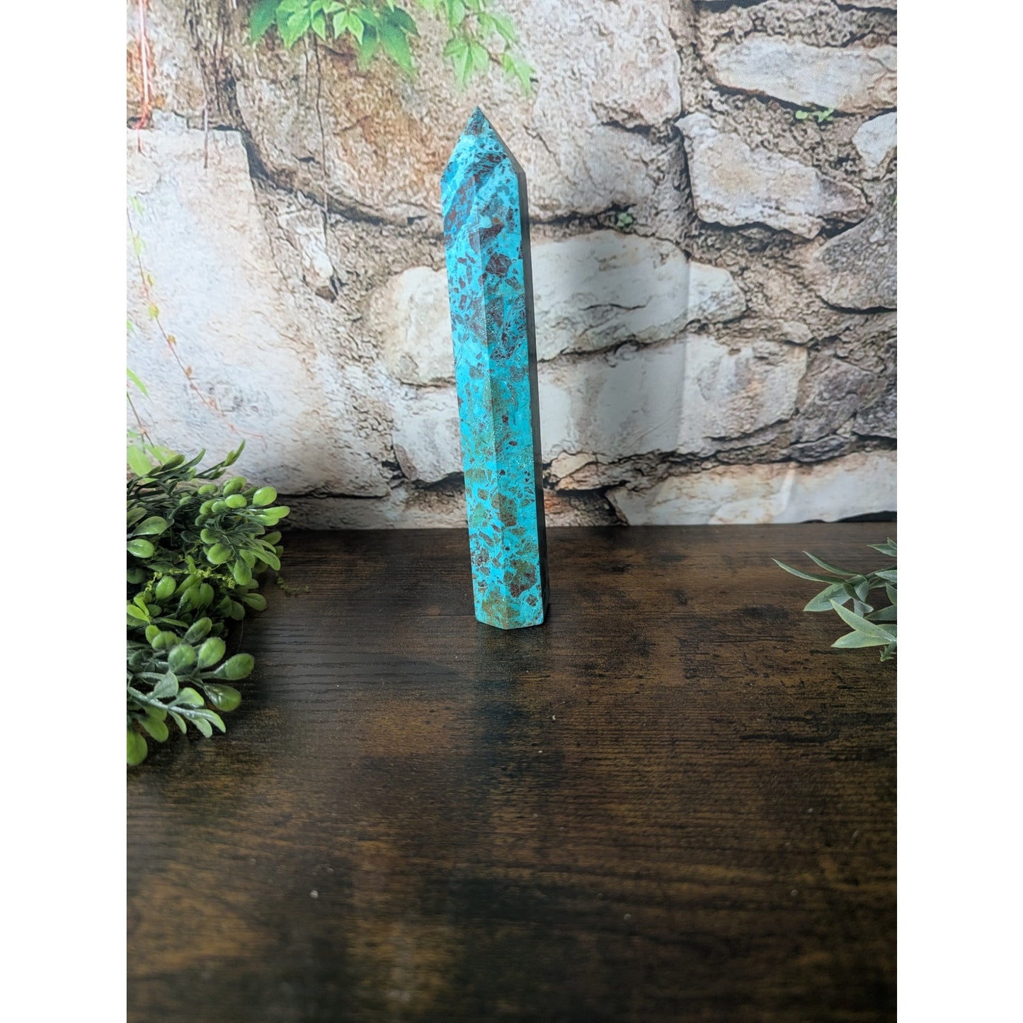 Shattuckite Crystal Tower Phoenix Turquoise Metaphysical Witchy Blue Mineral