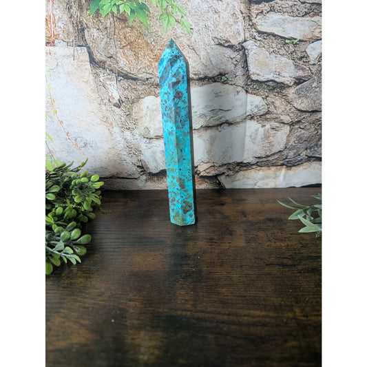 Shattuckite Crystal Tower Phoenix Turquoise Metaphysical Witchy Blue Mineral