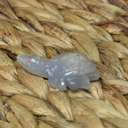 Flower Agate Sea Turtle Crystal Witch Mini Witchy Familiar Quartz Chalcedony
