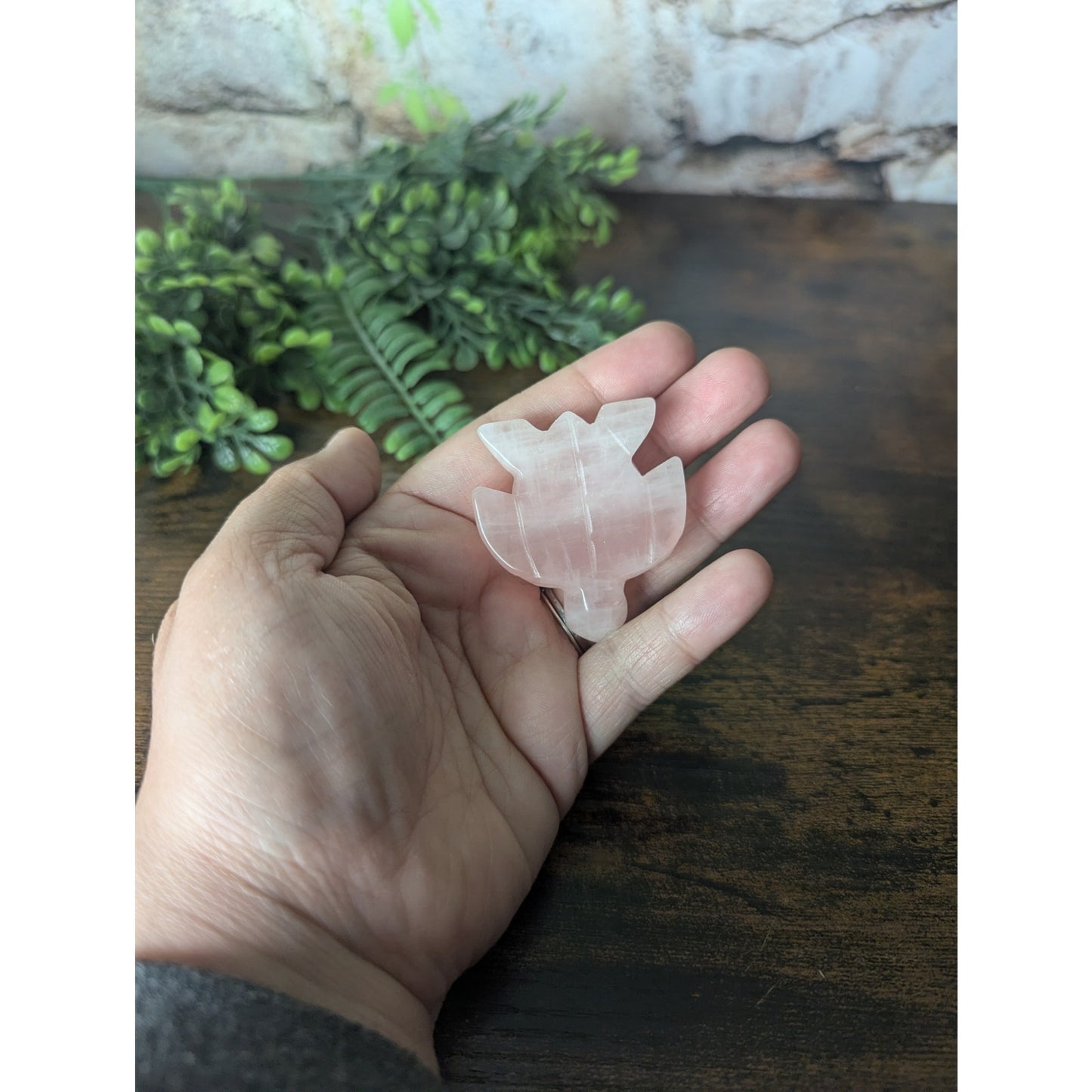 Pink Rose Quartz Sea Turtle Crystal Carving Witchy Familiar Beach Summer