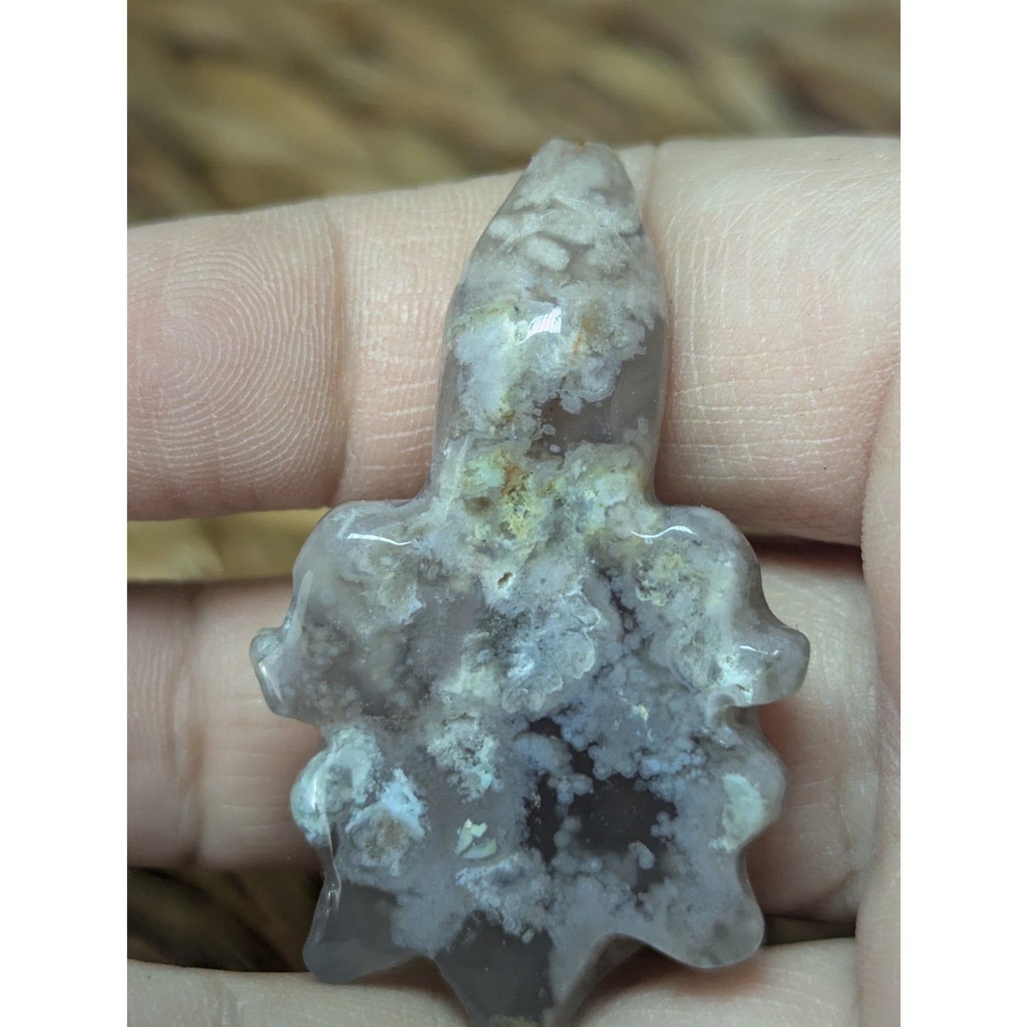 Flower Agate Sea Turtle Crystal Witch Mini Witchy Familiar Quartz Chalcedony