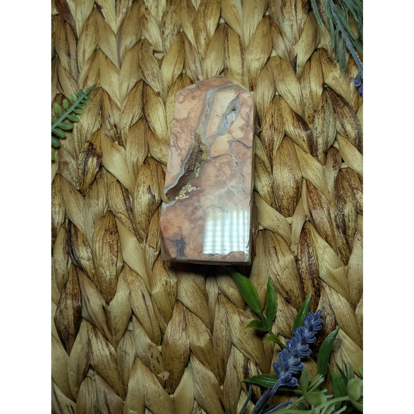 Cotton Candy Agate Tower Sugar Druzy Pink Mexican Material Crystal Witch