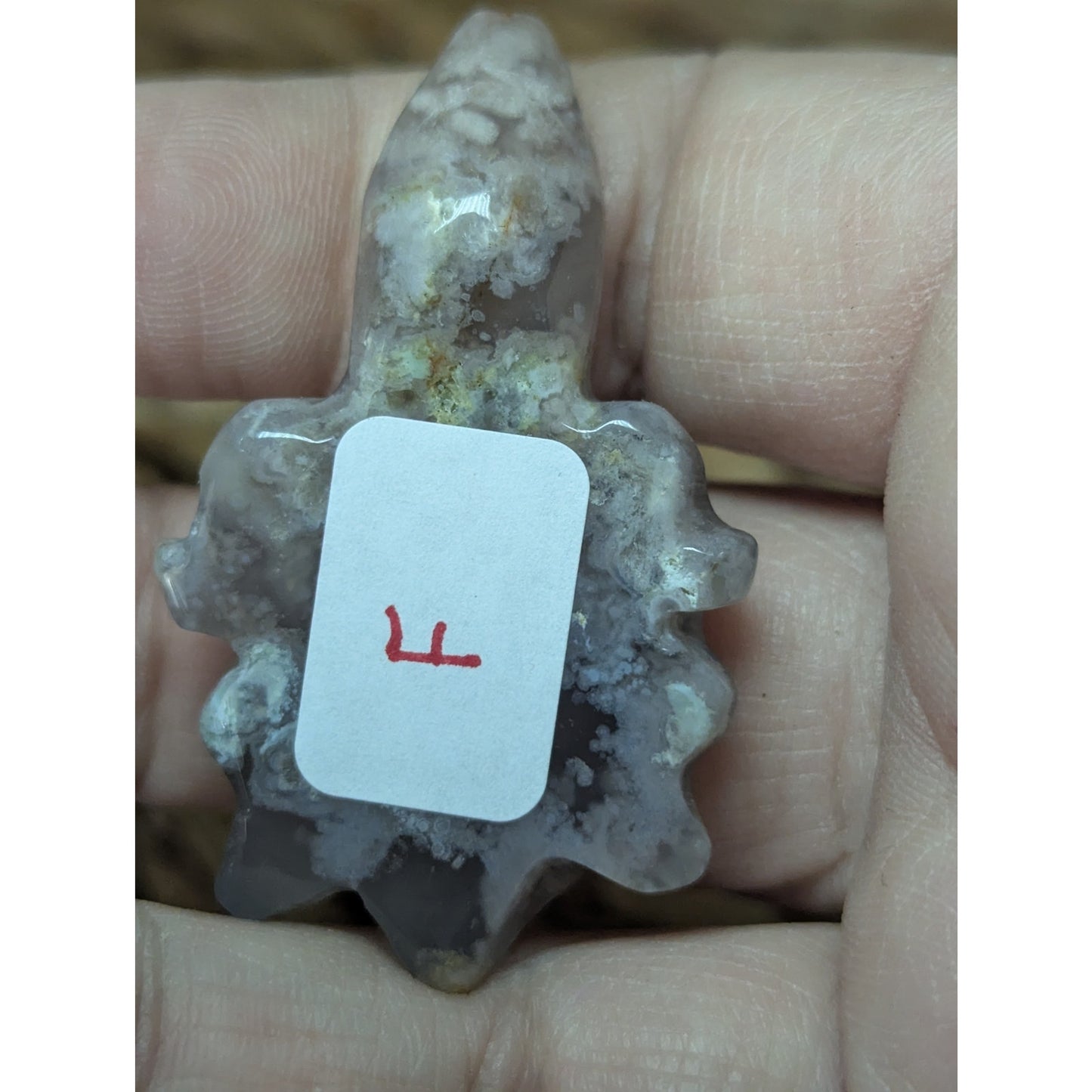 Flower Agate Sea Turtle Crystal Witch Mini Witchy Familiar Quartz Chalcedony