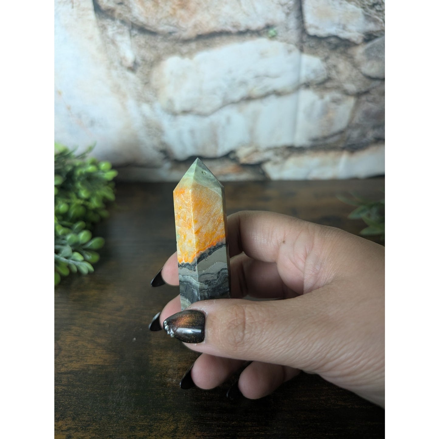 Bumblebee Jasper Tower Crystal Yellow Witch Energy Optimism Adaptability Change