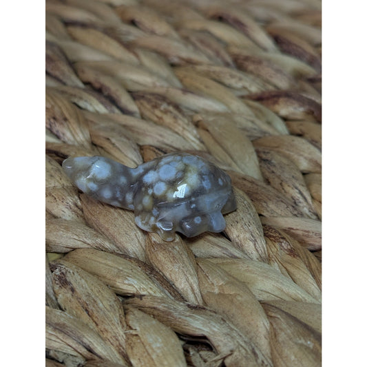 Flower Agate Sea Turtle Crystal Witch Mini Witchy Familiar Quartz Chalcedony