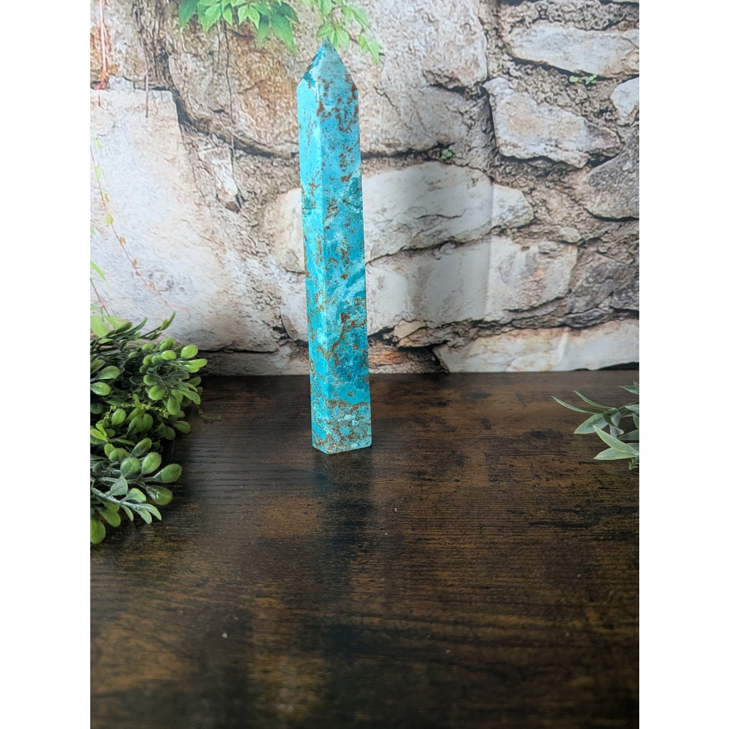 Shattuckite Crystal Tower Phoenix Turquoise Metaphysical Witchy Blue Mineral
