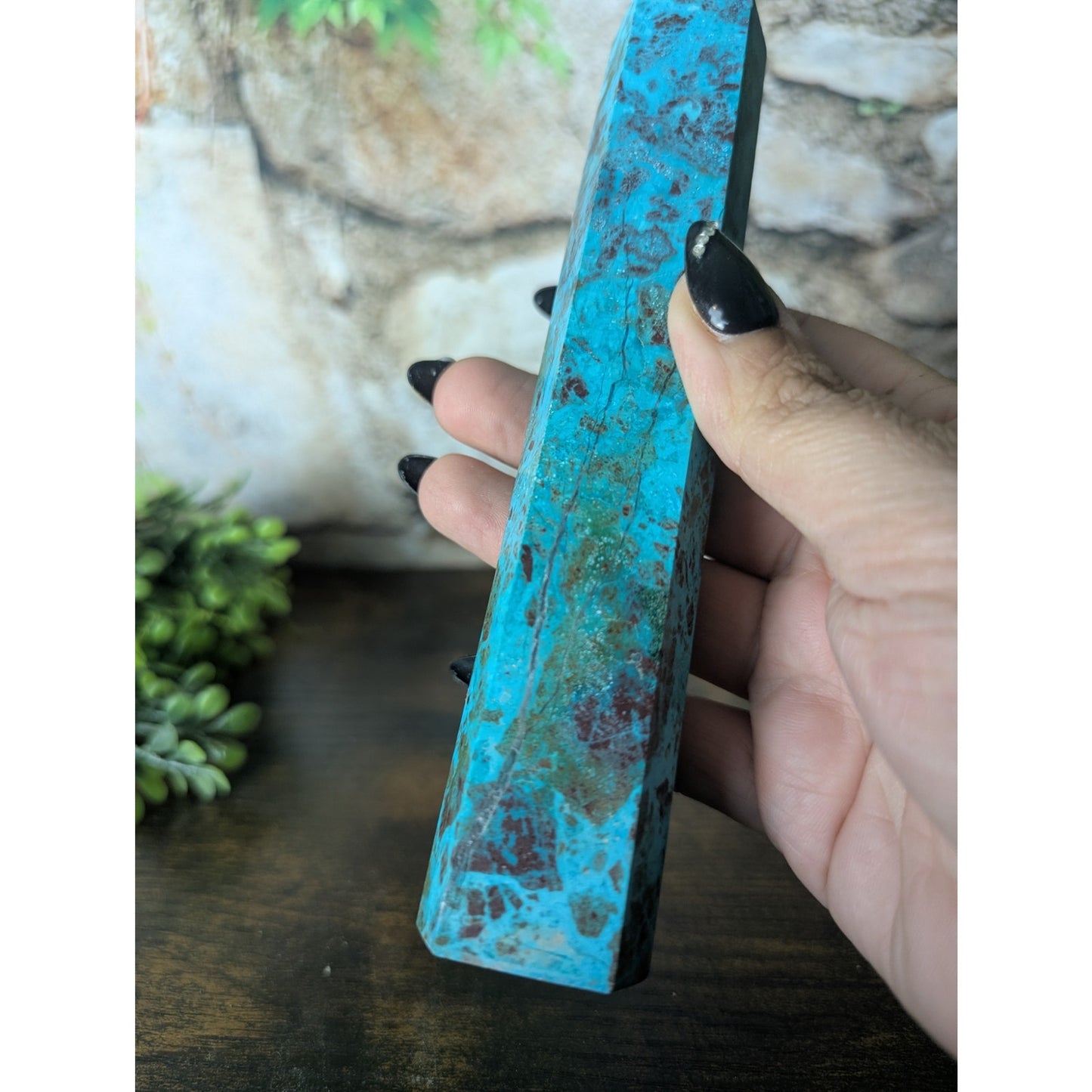 Shattuckite Crystal Tower Phoenix Turquoise Metaphysical Witchy Blue Mineral