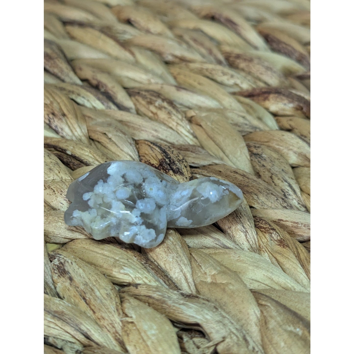 Flower Agate Sea Turtle Crystal Witch Mini Witchy Familiar Quartz Chalcedony