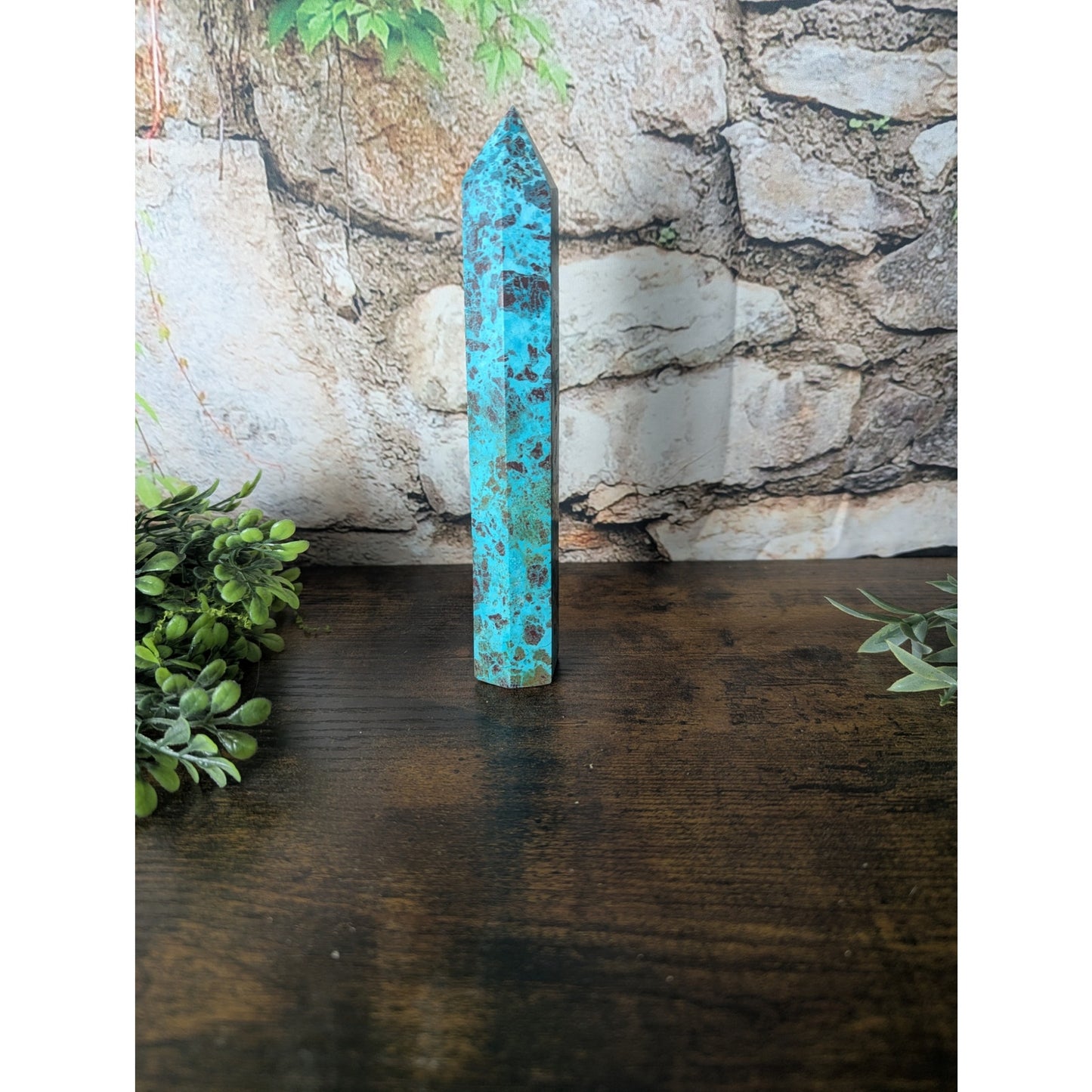 Shattuckite Crystal Tower Phoenix Turquoise Metaphysical Witchy Blue Mineral