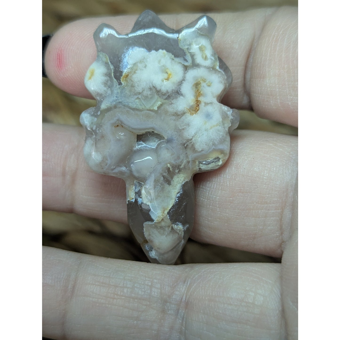 Flower Agate Sea Turtle Crystal Witch Mini Witchy Familiar Quartz Chalcedony